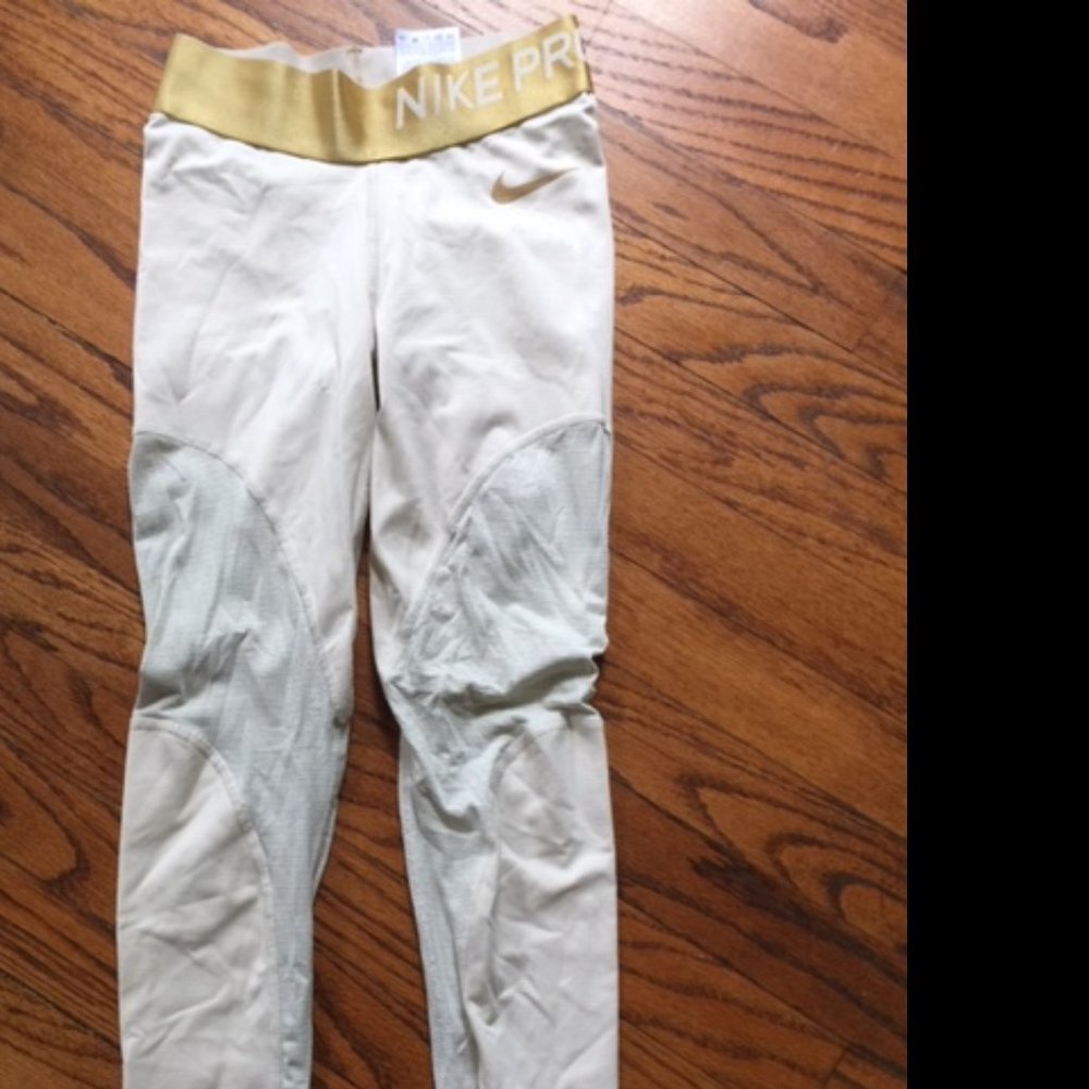 Gold Nike Leggings Xs